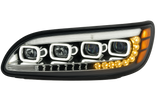 Peterbilt 382/384/386/387 LED Headlight With Halo and Sequential Turn Signal