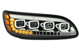 Peterbilt 382/384/386/387 LED Headlight With Halo and Sequential Turn Signal