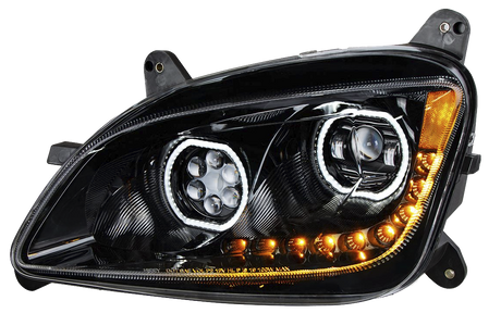 Peterbilt 587 (2010-2016) Peterbilt 579 (2012-2021) - LED Headlight With Halo and Sequential Turn Signal
