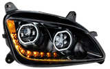 Peterbilt 587 (2010-2016) Peterbilt 579 (2012-2021) - LED Headlight With Halo and Sequential Turn Signal