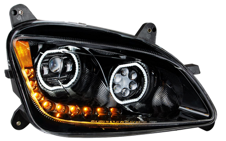 Peterbilt 587 (2010-2016) Peterbilt 579 (2012-2021) - LED Headlight With Halo and Sequential Turn Signal