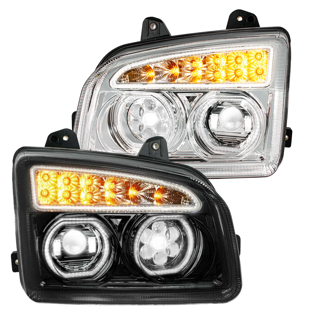 Kenworth T880 (2013 and Newer) - Headlight With Sequential Turn Signal and Side