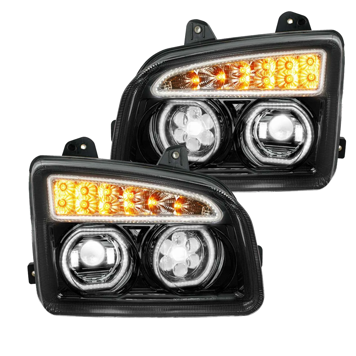 Kenworth T880 (2013 and Newer) - Headlight With Sequential Turn Signal and Side