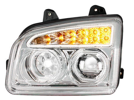 Kenworth T880 (2013 and Newer) - Headlight With Sequential Turn Signal and Side