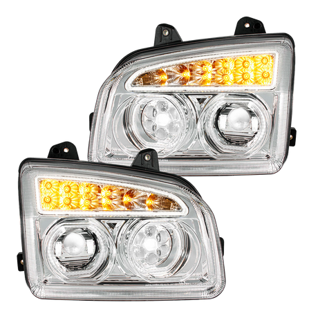Kenworth T880 (2013 and Newer) - Headlight With Sequential Turn Signal and Side