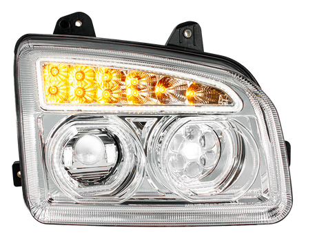 Kenworth T880 (2013 and Newer) - Headlight With Sequential Turn Signal and Side