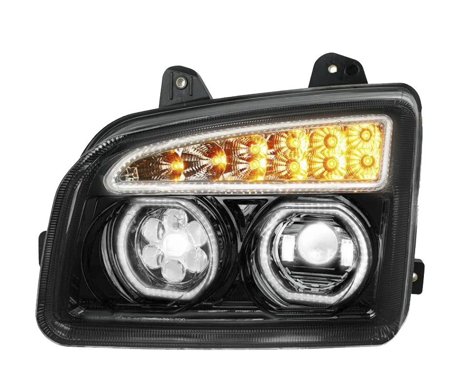 Kenworth T880 (2013 and Newer) - Headlight With Sequential Turn Signal and Side