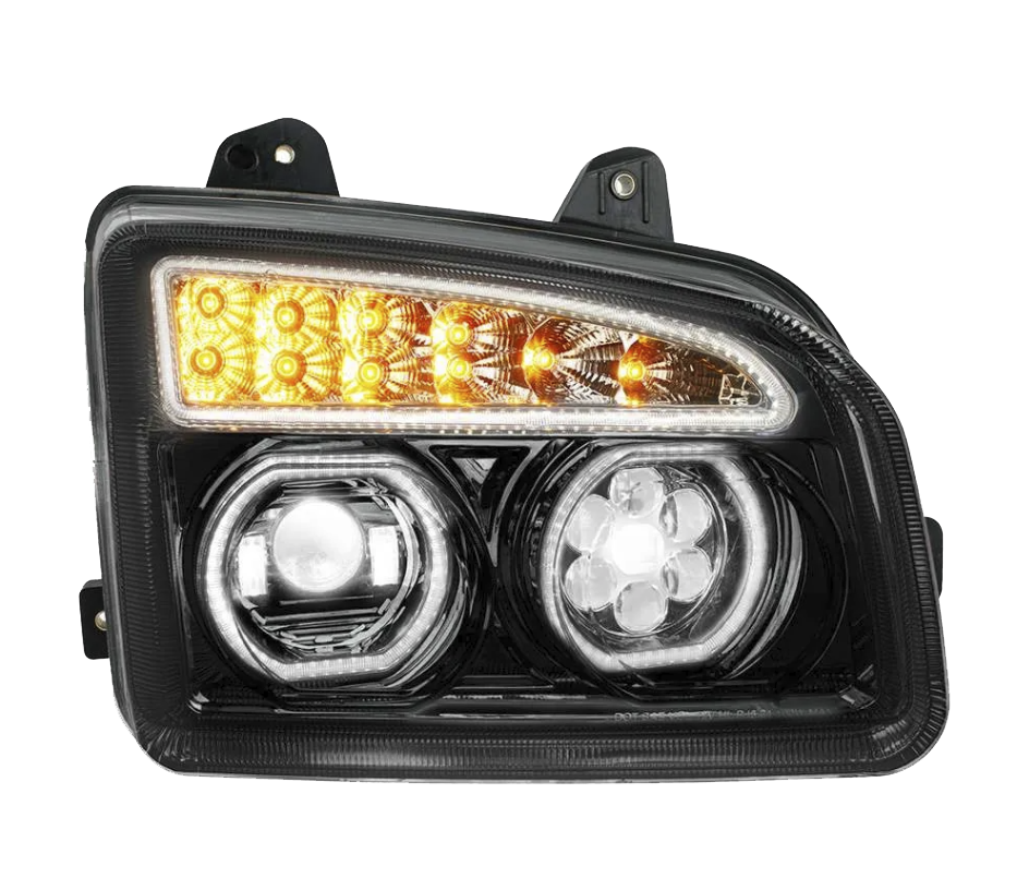 Kenworth T880 (2013 and Newer) - Headlight With Sequential Turn Signal and Side
