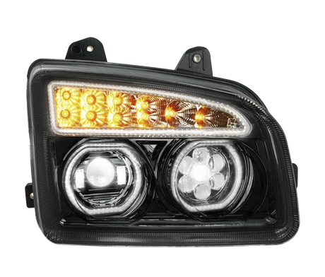 Kenworth T880 (2013 and Newer) - Headlight With Sequential Turn Signal and Side