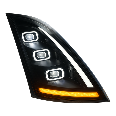 Volvo VN-VNL (2018 and Newer) - LED Headlight with Halo And Sequential Turn Signal