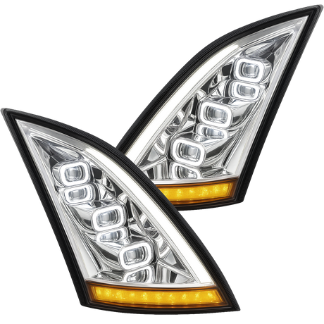 Volvo VN-VNL (2018 and Newer) - LED Headlight with Halo And Sequential Turn Signal