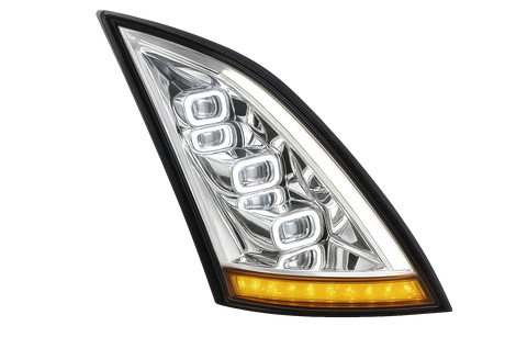 Volvo VN-VNL (2018 and Newer) - LED Headlight with Halo And Sequential Turn Signal