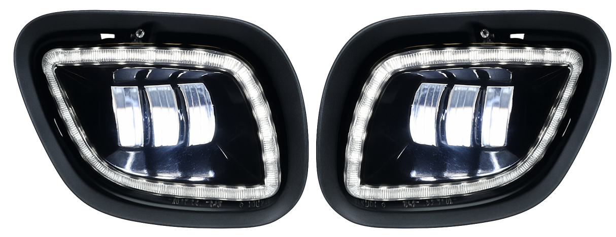 Freightliner Cascadia 08-17 - Chrome Fog Light With Halo