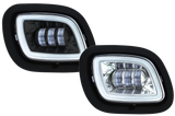 Freightliner Cascadia 2008-2017 - Fog Light With Halo, Black or Chrome Reflector