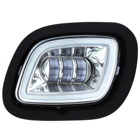 Freightliner Cascadia 2008-2017 - Fog Light With Halo, Black or Chrome Reflector