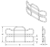 Highwayshield I95R Stainless Steel Grille Guard With Bracket Kit