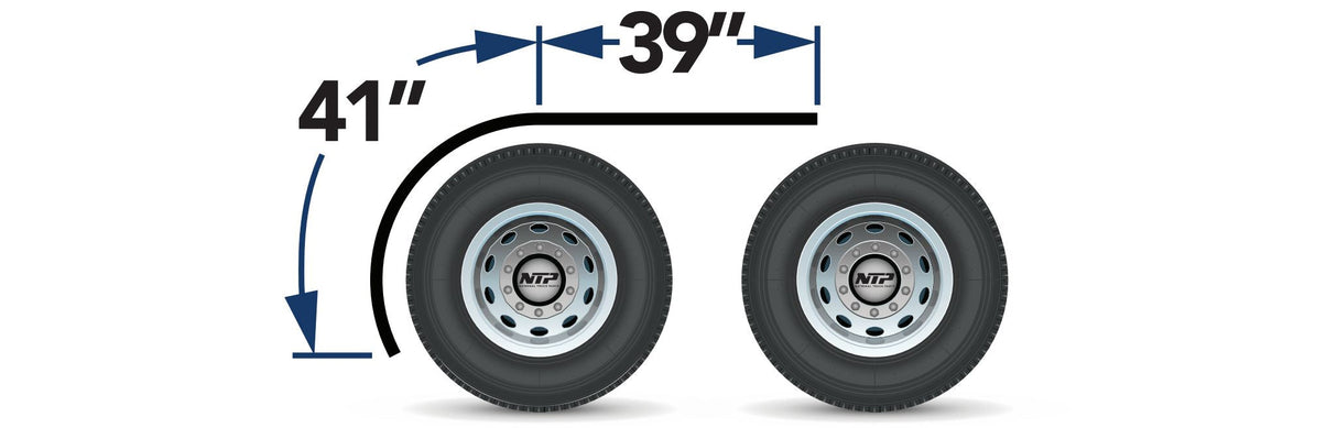 Semi Truck 80 Inch Smooth Half Fenders Curved Front Rolled Edge - 14 Gauge