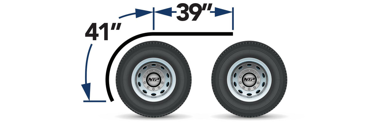 Semi Truck 80 Inch Smooth Half Fenders Straight Drop Rolled Edge - 14 Gauge