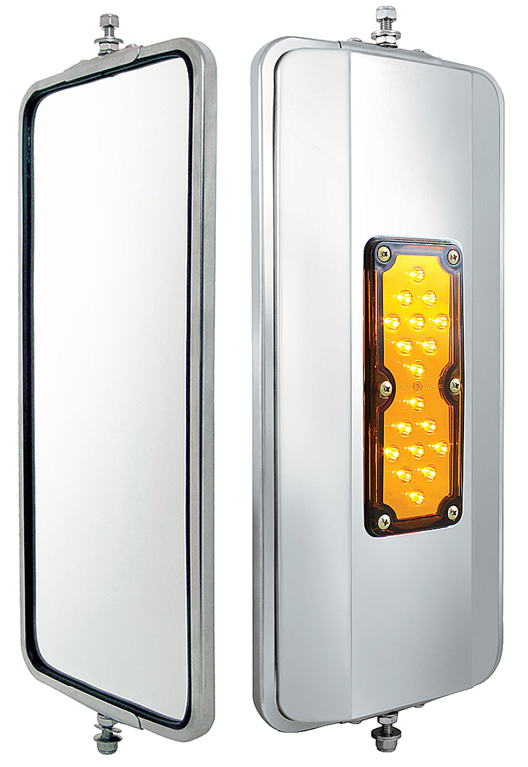 7" x 16" 18 LED 430 Stainless Steel West Coast Mirror