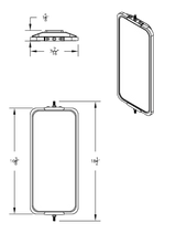 7" x 16" 18 LED 430 Stainless Steel West Coast Mirror