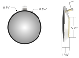 Convex Mirror - 430 Stainless Steel 8.5 Inch With Turn Signal