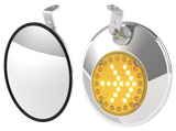 Convex Mirror - 430 Stainless Steel 8.5 Inch With Turn Signal