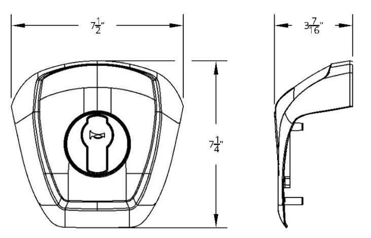 Kenworth T680 2013-2021  - Chrome Steering Wheel Horn Pad