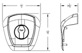 Kenworth T680 2013-2021  - Chrome Steering Wheel Horn Pad