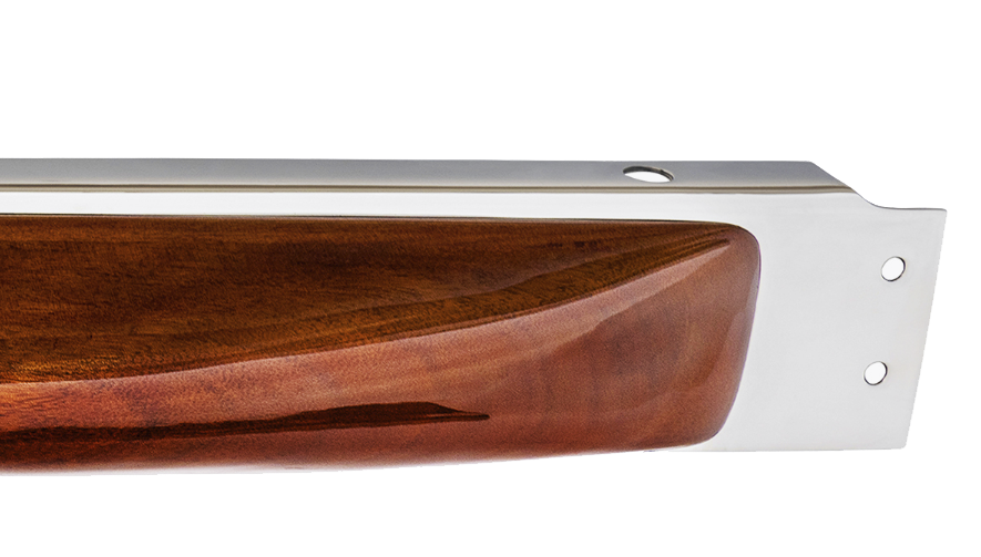 Peterbilt (2003-2005 ) - Wood Armrest With Stainless Steel Window Sill Mounting Plate