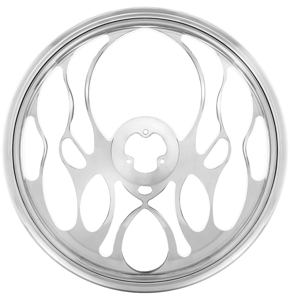 18" Chrome Aluminum "Blaze" Style Steering Wheel