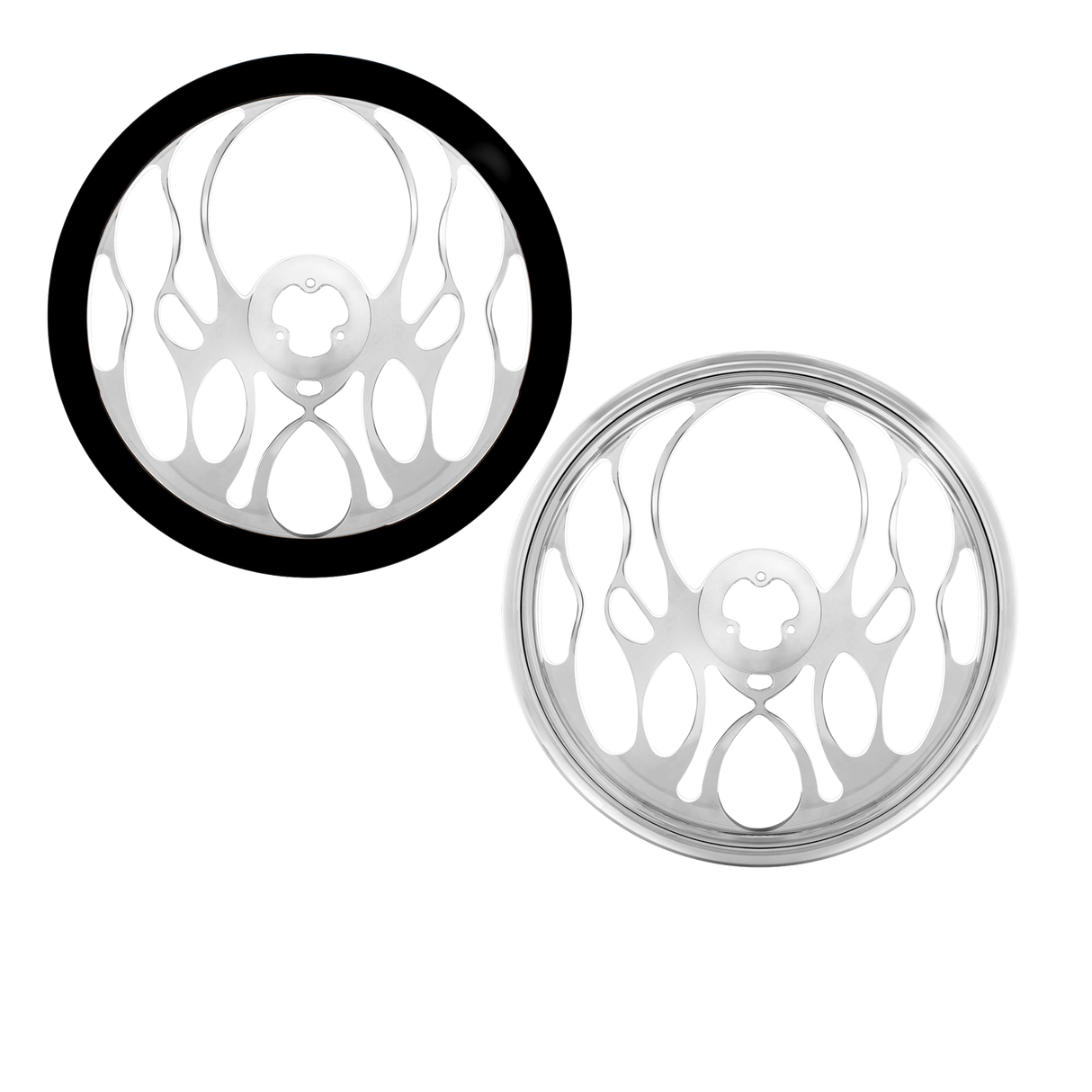 18" Chrome Aluminum "Blaze" Style Steering Wheel