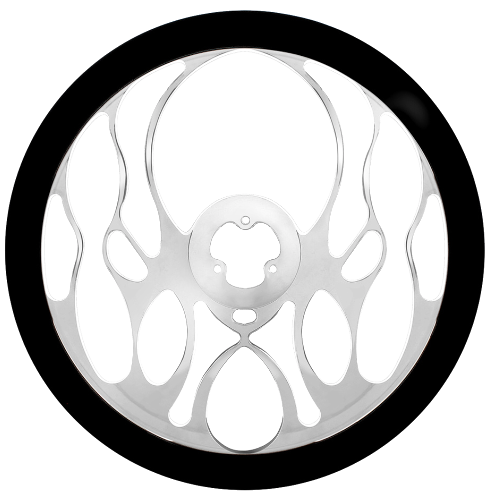18" Chrome Aluminum "Blaze" Style Steering Wheel