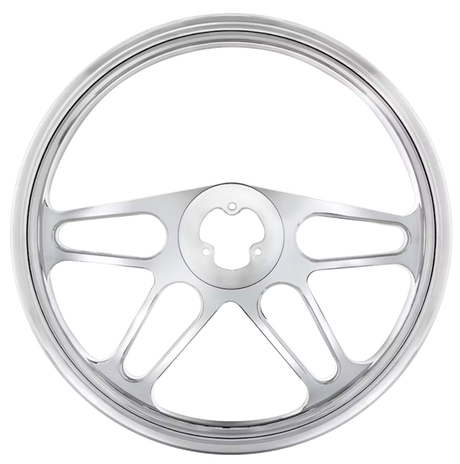 18" Chrome Aluminum "4-Spoke" Style Steering Wheel