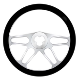 18" Chrome Aluminum "4-Spoke" Style Steering Wheel