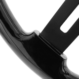 18" Matte Black 4 Spoke Steering Wheel With Horn Bezel & Button