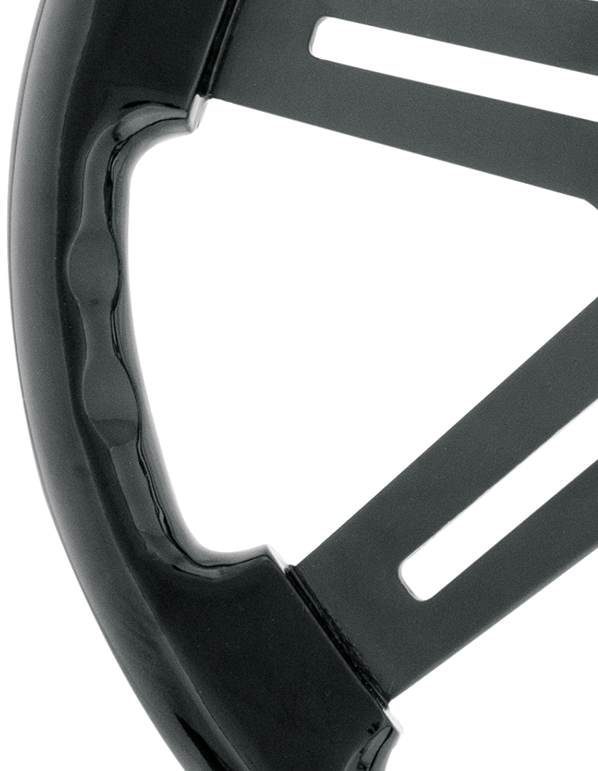 18" Matte Black 4 Spoke Steering Wheel With Horn Bezel & Button