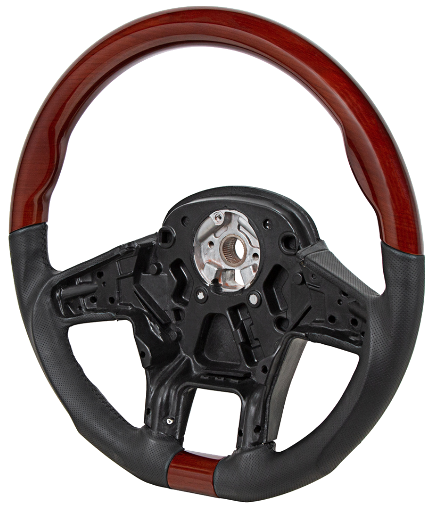 Peterbilt And Kenworth - 18" YourGrip™ Leather & Wood Steering Wheel