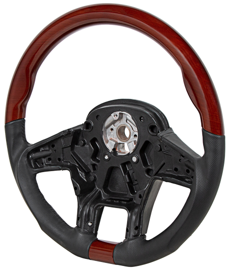 Peterbilt And Kenworth - 18" YourGrip™ Leather & Wood Steering Wheel