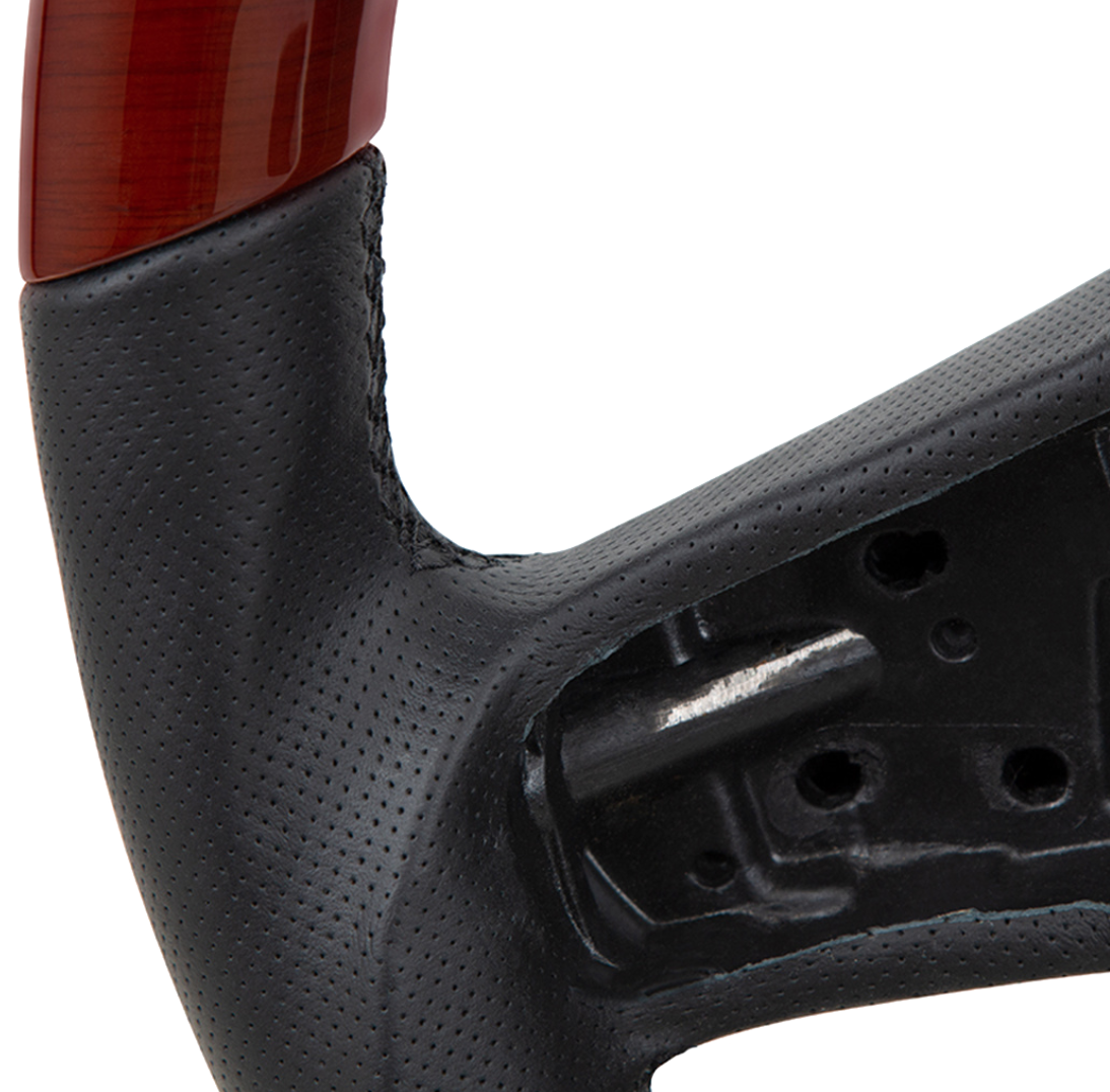 Peterbilt And Kenworth - 18" YourGrip™ Leather & Wood Steering Wheel