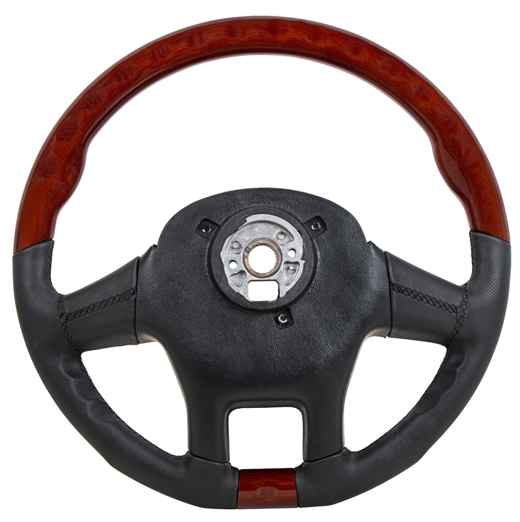 Peterbilt And Kenworth - 18" YourGrip™ Leather & Wood Steering Wheel