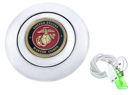 Chrome Military Steering Wheel Horn Button