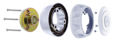 Kenworth T680 & Peterbilt 579 2014-2025 - Chrome Steering Wheel Hub & Horn Button Kit For
