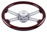 Kenworth T680 & Peterbilt 579 2014-2025 - Chrome Steering Wheel Hub & Horn Button Kit For