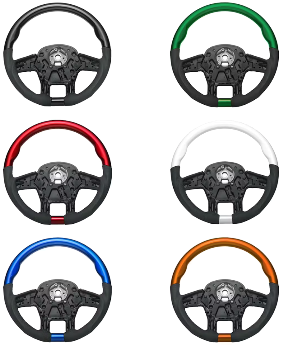 Peterbilt and Kenworth - 18" YourGrip Leather And Wood Candy Color Steering Wheels