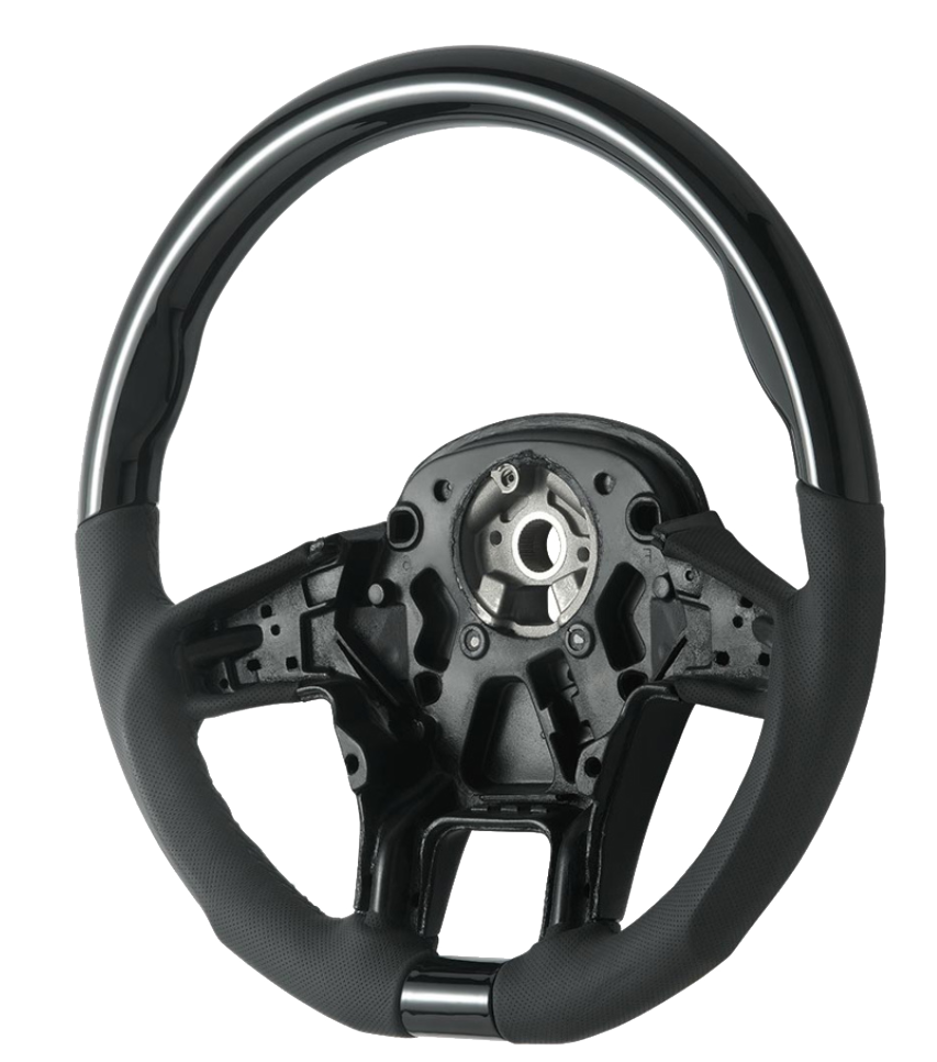 Peterbilt and Kenworth - 18" YourGrip Leather And Wood Candy Color Steering Wheels