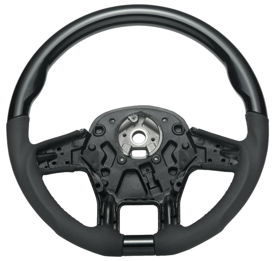 Peterbilt and Kenworth - 18" YourGrip Leather And Wood Candy Color Steering Wheels