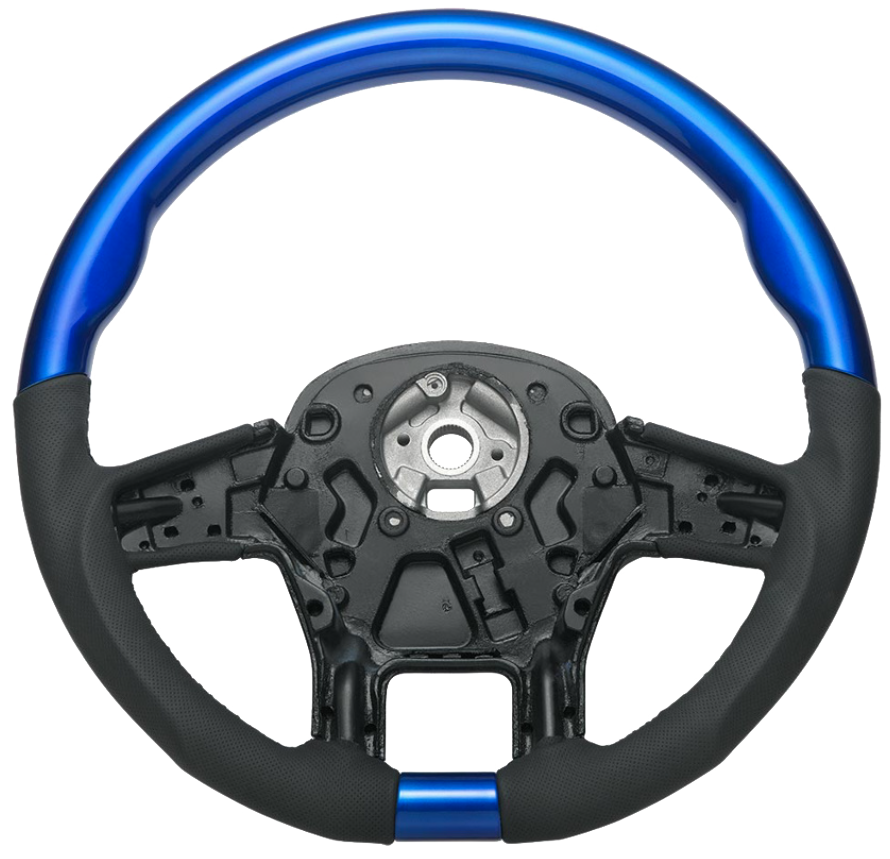 Peterbilt and Kenworth - 18" YourGrip Leather And Wood Candy Color Steering Wheels