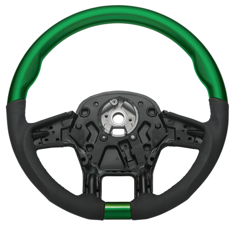 Peterbilt and Kenworth - 18" YourGrip Leather And Wood Candy Color Steering Wheels
