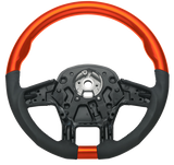Peterbilt and Kenworth - 18" YourGrip Leather And Wood Candy Color Steering Wheels