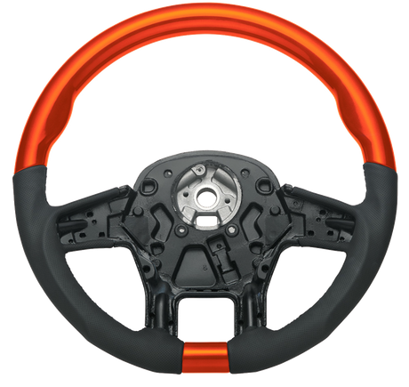 Peterbilt and Kenworth - 18" YourGrip Leather And Wood Candy Color Steering Wheels